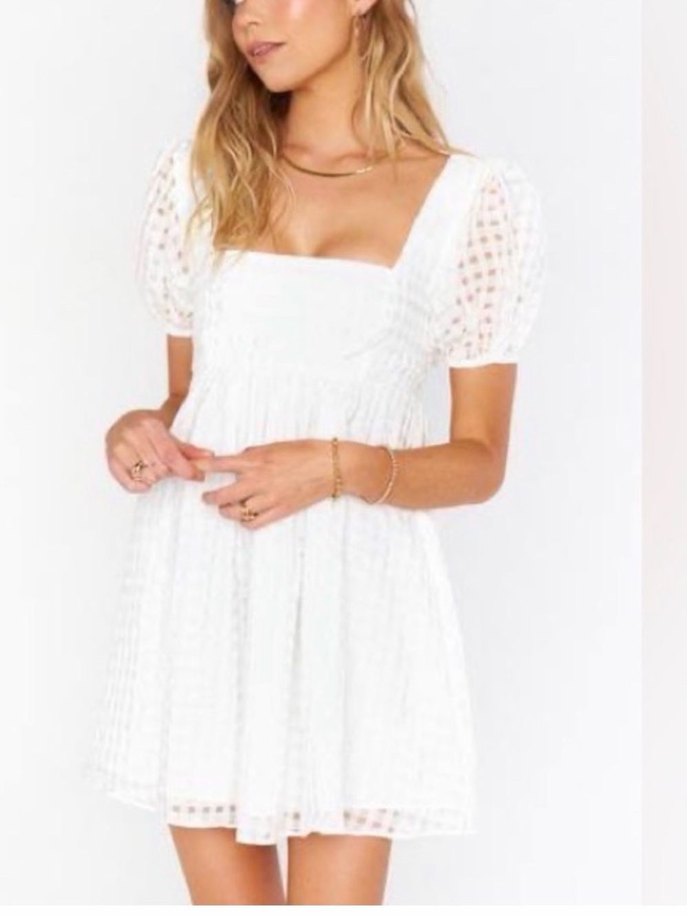 Show Me Your Mumu white baby doll dress size Small